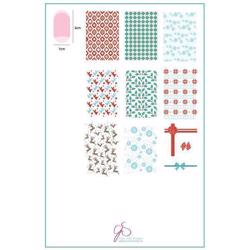 Pretty Paper - Retro (CjS C-23), stampingplade, Clear Jelly Stamper